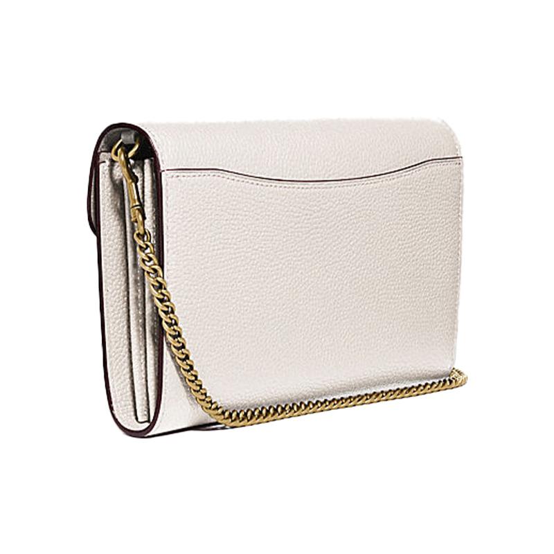 COACH Tabby 20 WOC chain leather armpit bag crossbody shoulder bag women's white