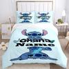 Custom Lilo & Stitch Love Bedding 3 Piece Set HD Print Duvet Cover Pillowcases for Teens Adult Bedroom Decoration