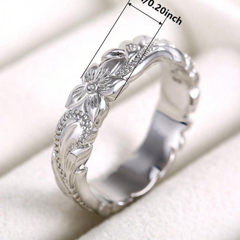 1 шт. Элегантное кольцо с цветком для женщин в подарок на День святого Валентина, свадебное, для помолвки, на годовщину, для вечеринки, ювелирное изделие, на День святого Валентина, для мамы, матери, на День матери, подарок