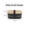 Wooden Cover Japanese Bento Box 1200ML Food Container Outdoor Divided Lunch Box  For Kids