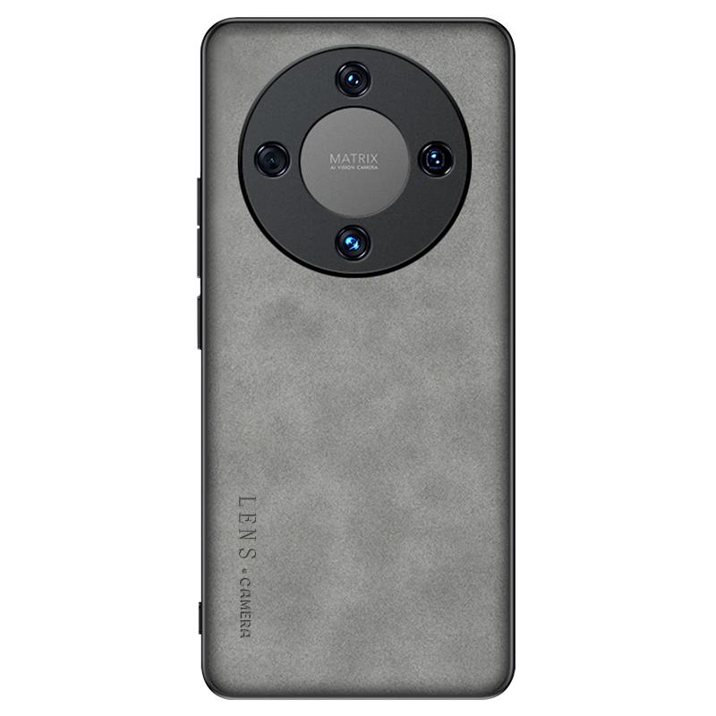 Honor X70 Phone Case Full Coverage Silicone Soft Edge Shockproof Ultra-Thin Simple Fashion Leather Texture Case Misty Blue