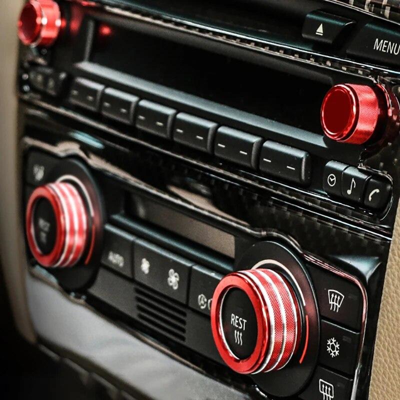 Авто салон центр управления кондиционером звук ручка кольцо крышка украшения аксессуары для BMW E90 E92 E93 3 серии 2005-12