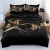 Classic Duvet Cover Sets Flower Blue Gold King,Queen,Full,Twin Double Quilt Covers Pillowcases Bed Linens Bedding Set 260x240cm