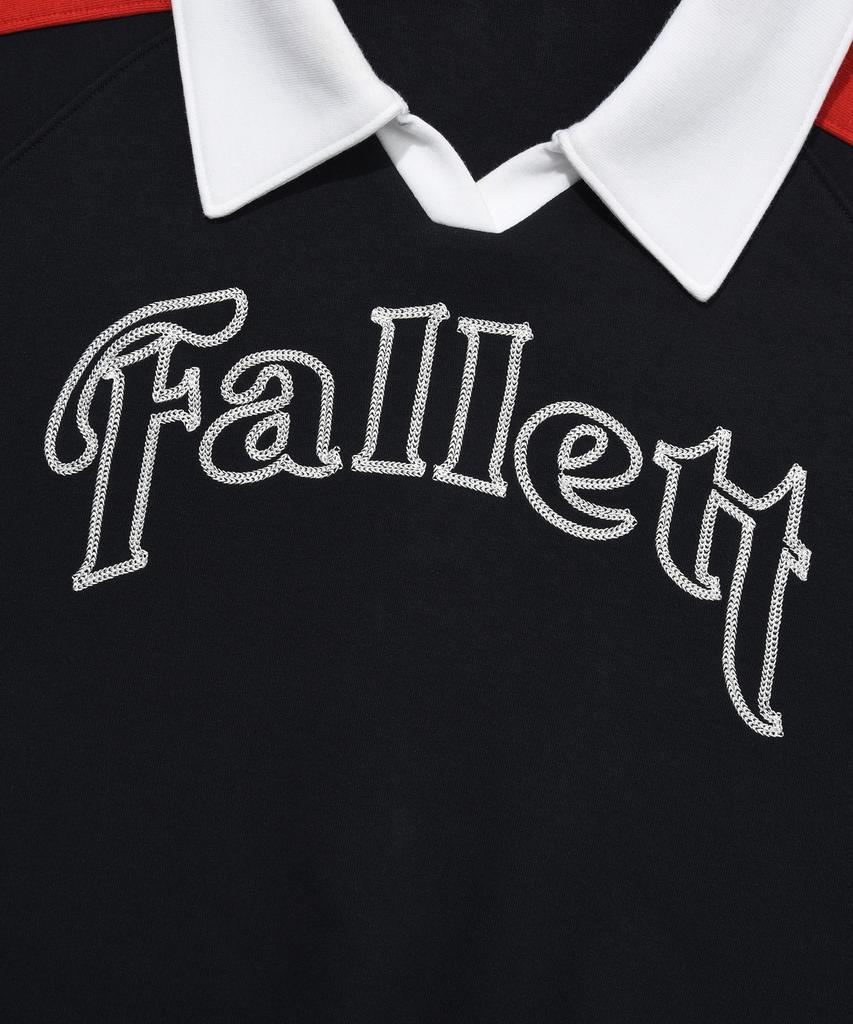 FALLETT Sporty Collared Sweatshirt Navy