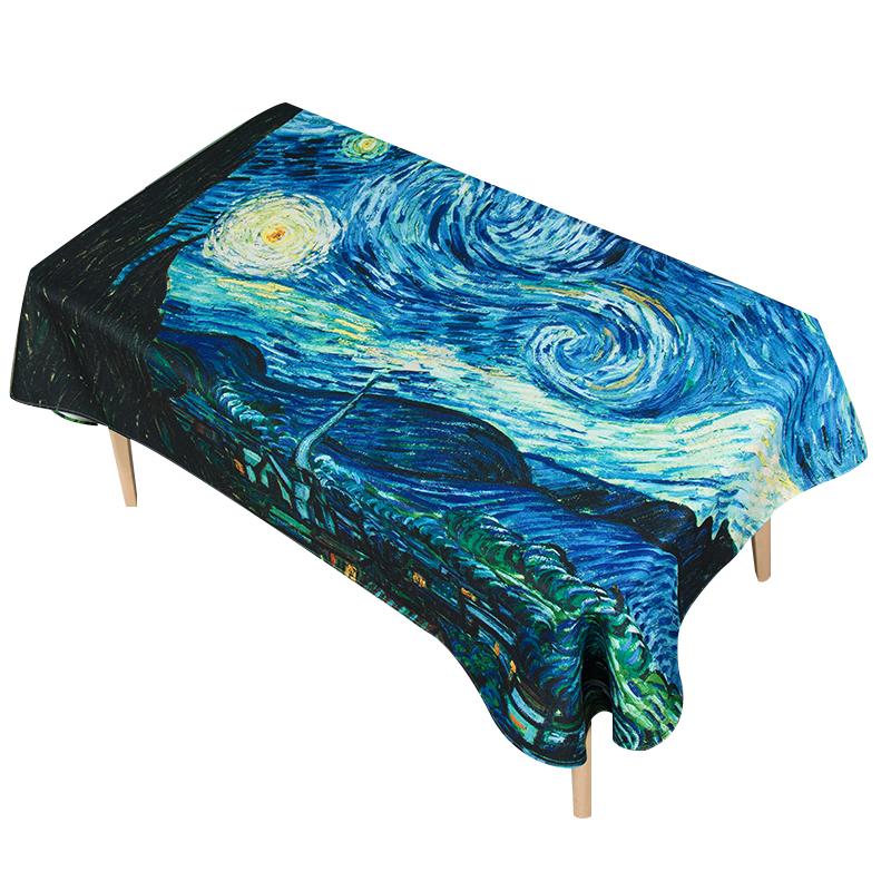 Серия картин маслом «Подсолнух» Ван Гога, мастер-скатерть, устойчивая к пятнам, скатерть для журнального столика, скатерть для обеденного стола в американском стиле