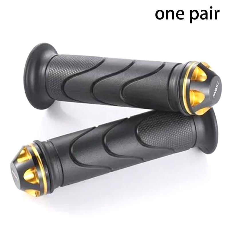 Motorcycle CNC Alloy Handlebar End Caps Universal Rubber Handlebar Trim Anti-Vibration Plugs Various Colors