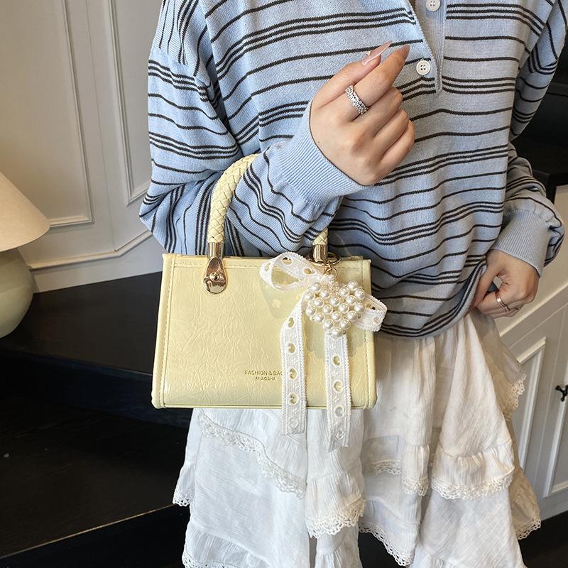 Модная Универсальная Портативная Маленькая Квадратная Сумка Женская Новая Однотонная Сумка Через Плечо Мессенджер