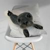 Cute Funny Animal Seal Sea Pillowcase for Sofa Room Office Decor Printing  Merchandise AllMatch Cushion Cover