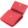 Women's Compact Wallet with Coin Pocket Made of Genuine Leather ST Leather 22689 Red