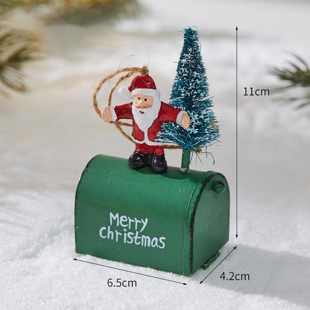 Santa Claus Airplane Christmas Hanging Decoration Mailbox Christmas Tree Ornament