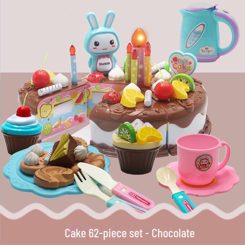 Детский игровой набор для нарезки торта и фруктов — забавные кухонные игрушки для детей 3 лет