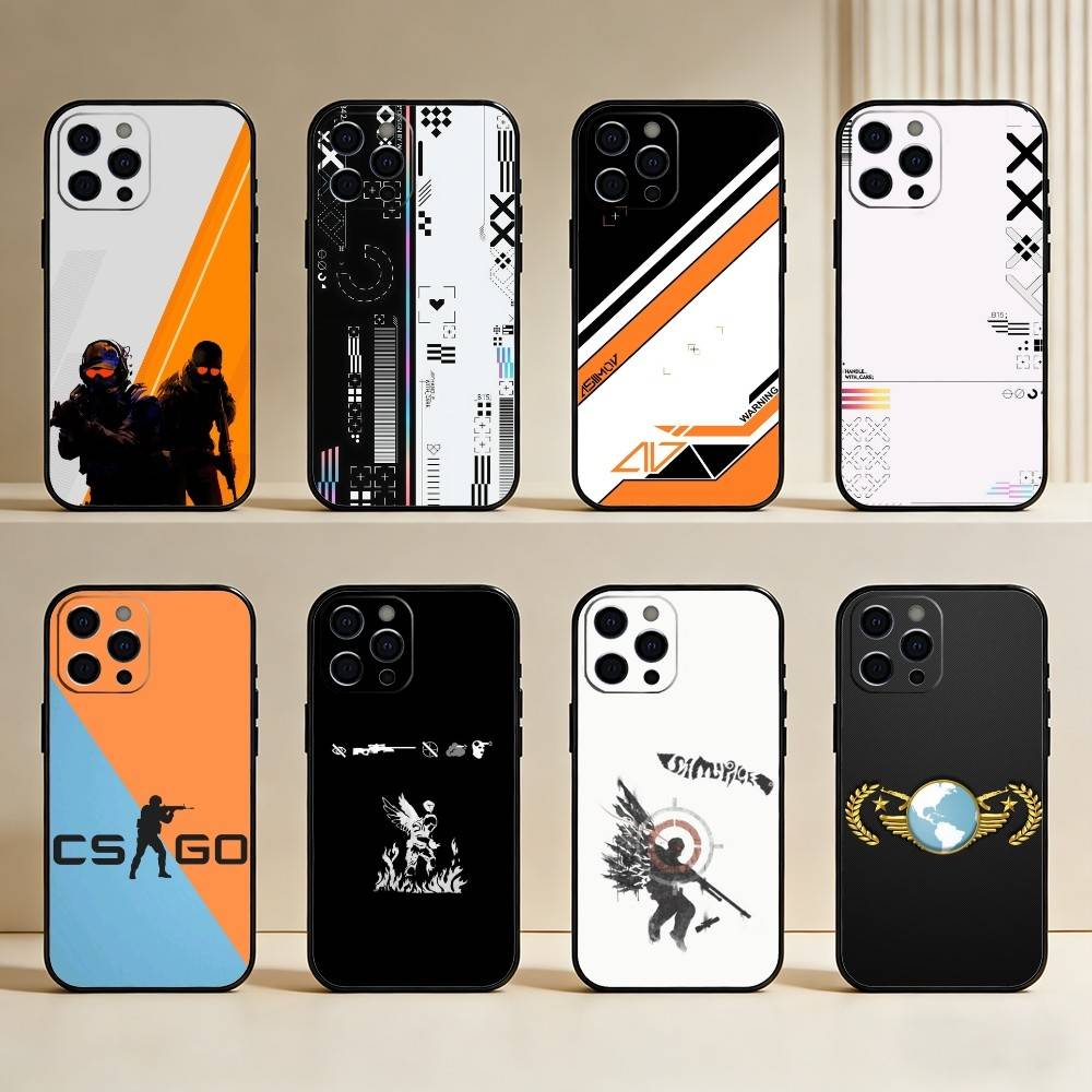 Чехол для телефона CS2 C-Counter S-Strikes для iPhone 17, 16, 15, 14, 13, 12 Plus, Max, Мягкий силиконовый, Черный