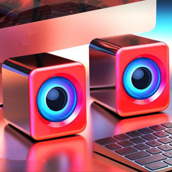 1 пара компьютерных динамиков, сабвуфер, USB, Bluetooth-совместимый, проводной, портативный мини-динамик, стереозвук без задержки, громкоговоритель, ПК, ноутбук, ноутбук