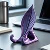 Милые гаджеты для стола, держатель для телефона в форме листа, 3D-печатный держатель для мобильного телефона с двойной маленькой подставкой для домашнего крючка, креативный Hands Free для видео
