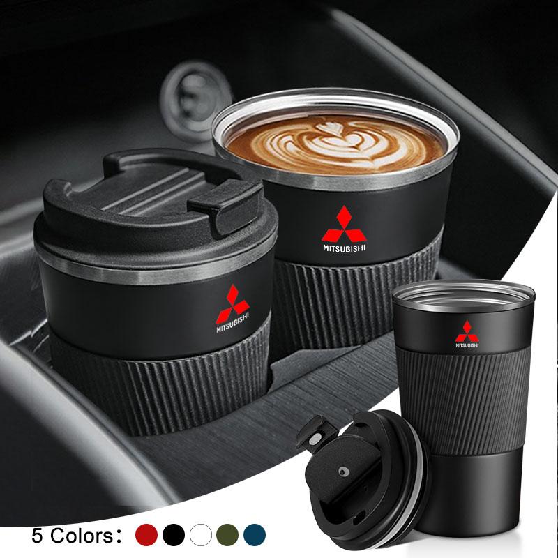 Stainless Steel Coffee Thermos Mug Car Vacuum Flask Travel Thermal Cup for Mitsubishi Outlander Lancer 10 Galant Center Hub Cap