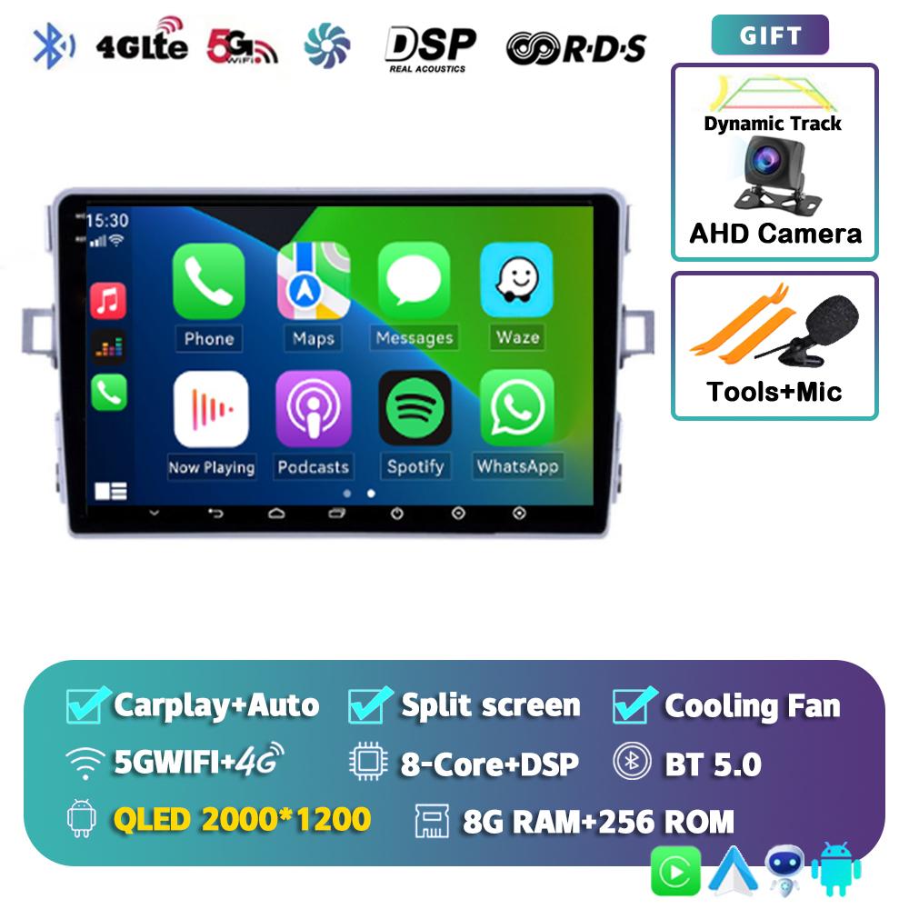 Android 14 Автомагнитола Carplay Для Toyota Verso R20 2010-2013 2014-2016 Мультимедийный проигрыватель GPS Навигация Головное устройство 2din Стерео DSP