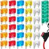 Car Fuse Set 60 Pcs Small Fuses (5A/10A/15A/20A/20A/25A/30A) 6 Types 10 Each Car