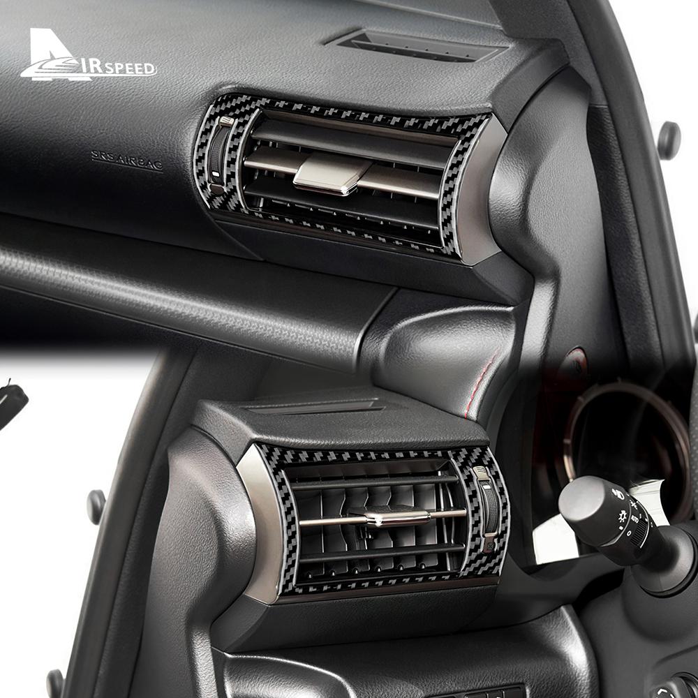 Real Soft Carbon Fiber Sticker For Lexus IS250 300 350 200T 2013 2014 2015 2016 2017 2018 2019 Air Outlet Interior Accessories