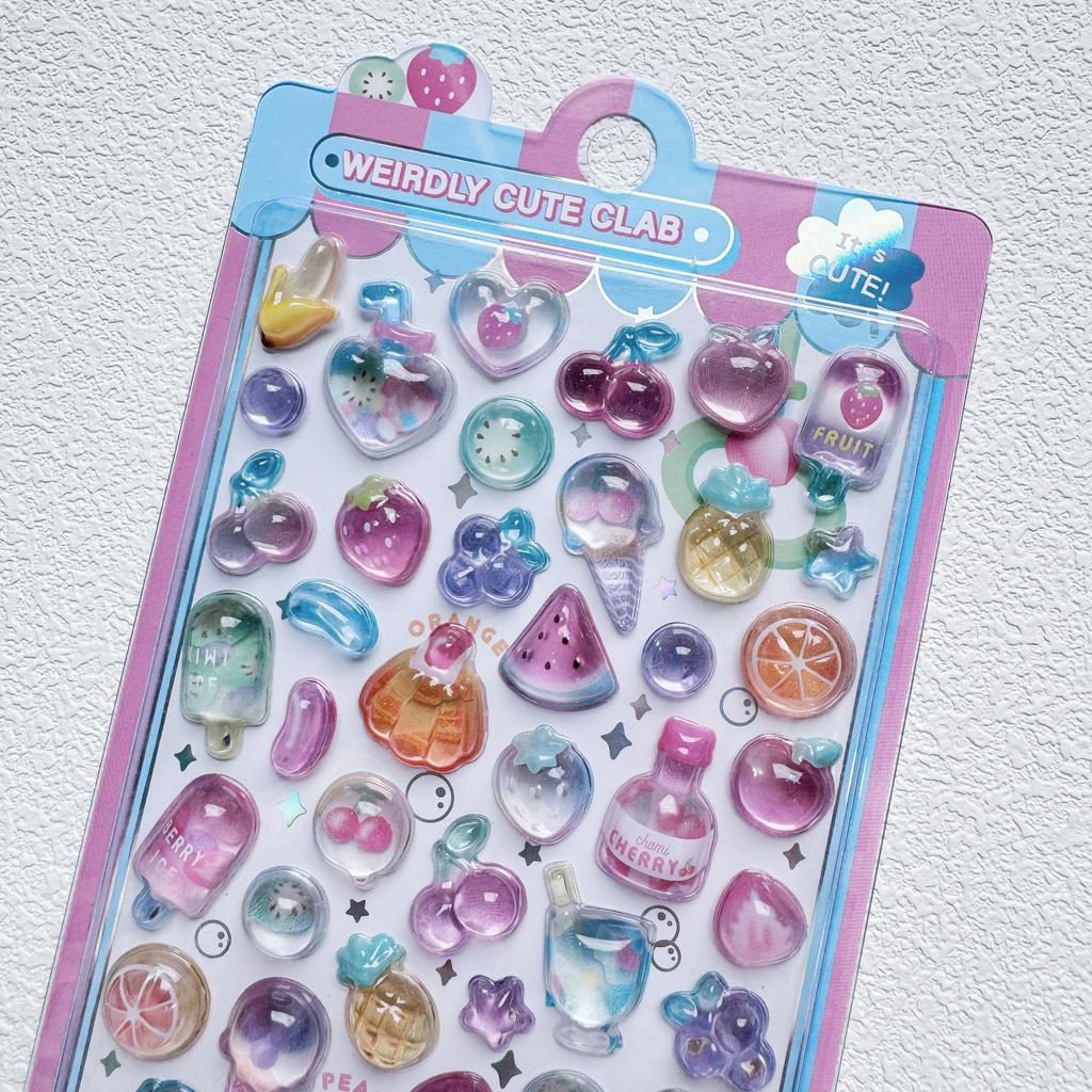 1 шт./4 шт. Мини-наклейки с 3D-рельефом в японском мультяшном стиле со сладкими животными для скрапбукинга, DIY-журнала, милые канцелярские наклейки для школы