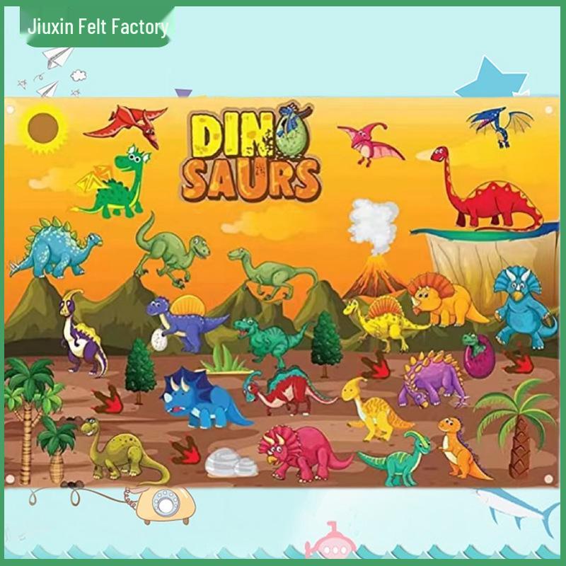 Развивающая фетровая доска для детей - Мультяшные наклейки на стену для детского сада