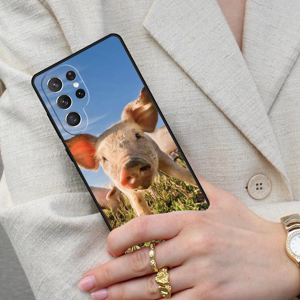 Baby Pig Cell Phone Case for Samsung Galaxy S26 Ultra S25 S24 S23 S22 S21 S20 Note10 Cover