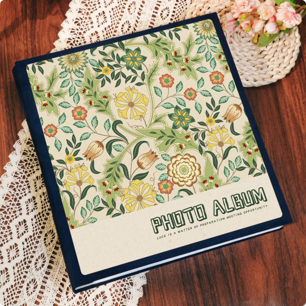 Hard Cover Photo Album Protective Decorative Floral Album Photo 10x15 Large Memory Book for Home Photo Storage