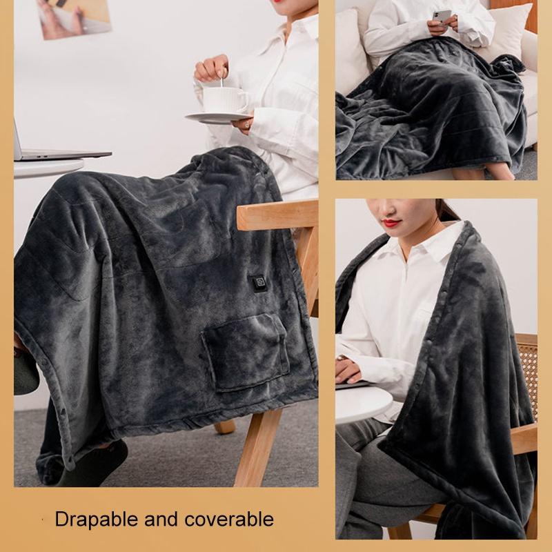 USB электрическое одеяло с подогревом, одеяло с подогревом 5 В, низкотемпературное одеяло для тела, шаль для ног, для дома, офиса, улицы, портативное одеяло с подогревом