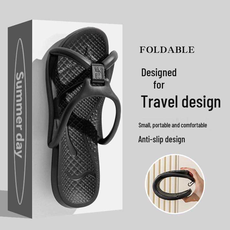Складные дорожные тапочки: Нескользящий комфорт для мужчин и женщин, Идеально для гостиниц, Легко носить с собой, Идеально для использования в помещении и в ванной комнате