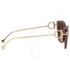 Salvatore Ferragamo Brown Gradient Cat Eye Sunglasses Sf928s 606 55