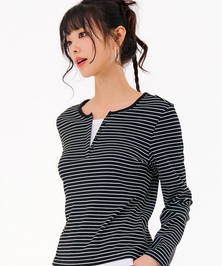 CHASECULT Women'S Striped Layered T-Shirt-Farg5168B03