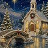 Handmade Seasonal Wall Decor Christmas Faux Pearl Art Kit, DIY Church Painting Jesus Ornaments Holy Family Craft Kit for Adults, Holiday Gift Lovers