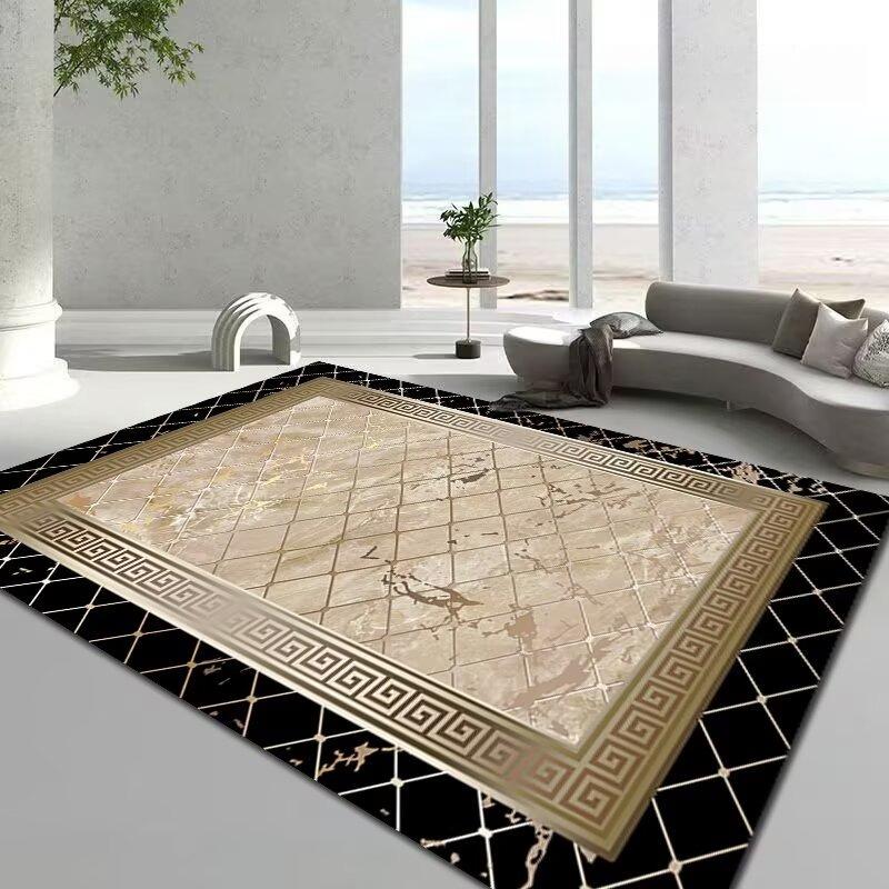 Роскошные ковры в европейском стиле для большой площади, с узором «домашняя рамка», ковры для гостиной, спальни, лаунжа, кофейных столиков, мягкий напольный коврик
