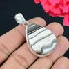 Подвеска из драгоценного камня прерийного агата, твердая подвеска из стерлингового серебра 925 пробы, ювелирный подарок для унисекс