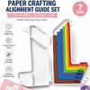 Multi-size Paper Crafting Alignment Guides Precision Layering Color-coded Paper Positioning Rulers Set Matting Spacers Size Tabs