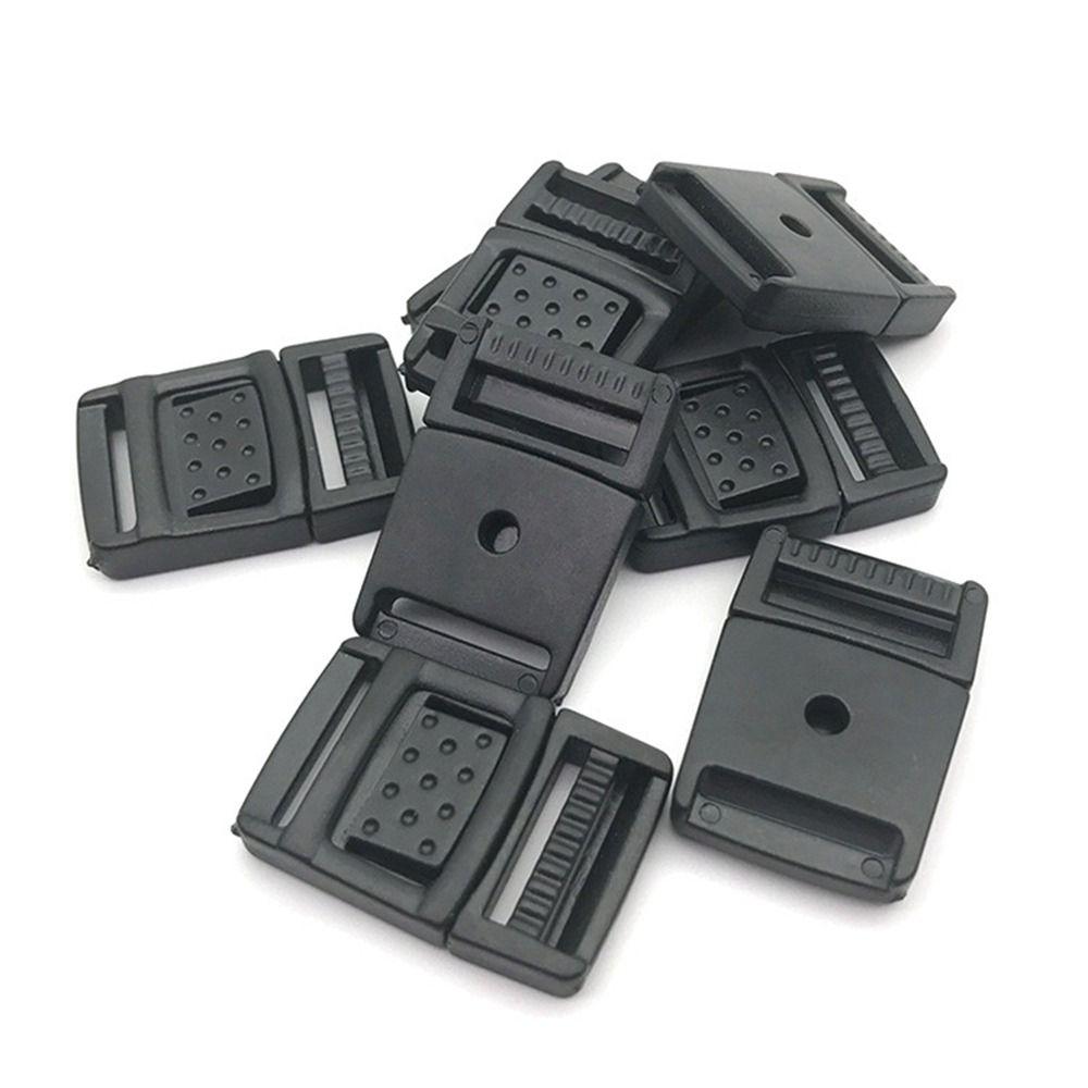 10pcs Black&White Curved Buckle Lock Plastic Safety Buckles New Travel Bag Buckles  Outdoor Tool