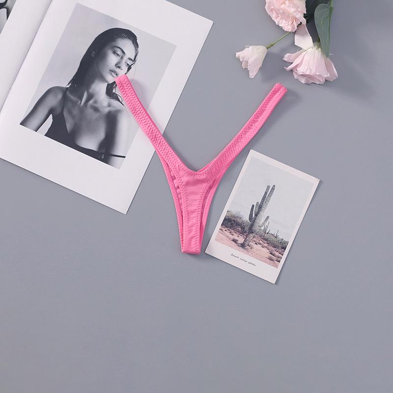 Элегантный стринги с глубоким V-образным вырезом, женское бикини с низкой посадкой и высоким разрезом – Европейский и Американский стиль