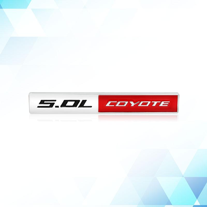 1Pc Car Body Rear Trunk 5.0L Coyote V8 Logo Car Front Grille Badge Rear Trunk Emblem Sticker For Mustang Shelby V8 Decor