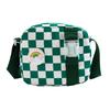 Vintage Chessboard Pattern Kids Shoulder Bag With Expandable Lightweight Nylon For Daily Use