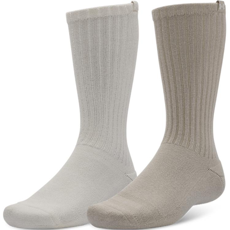 Men's Under Armour Sportstyle Crew Socks Unisex 2 Pack Rock