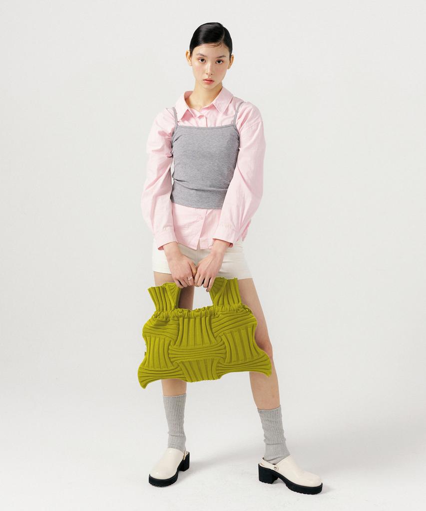 Сумка Pleatsmama с большим бантом Оливковый