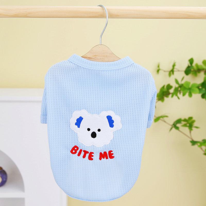 Cute Bear Puppy Vest Breathable Cool Dog Clothes for Small Medium Dog Cat T-Shirt Chihuahua French Bulldog Yorkies