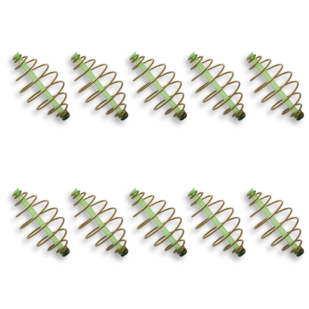 10pcs Fishing Spring Feeder Carp Fishing Equipment Tools Feeder Basket Bait Thrower Feeder Coil Inline Method Feeder