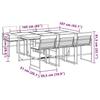 VidaXL Ensemble à manger de jardin avec coussins 7 pcs blanc textilène, ensemble à manger d'extérieur, meuble à manger de 3295104