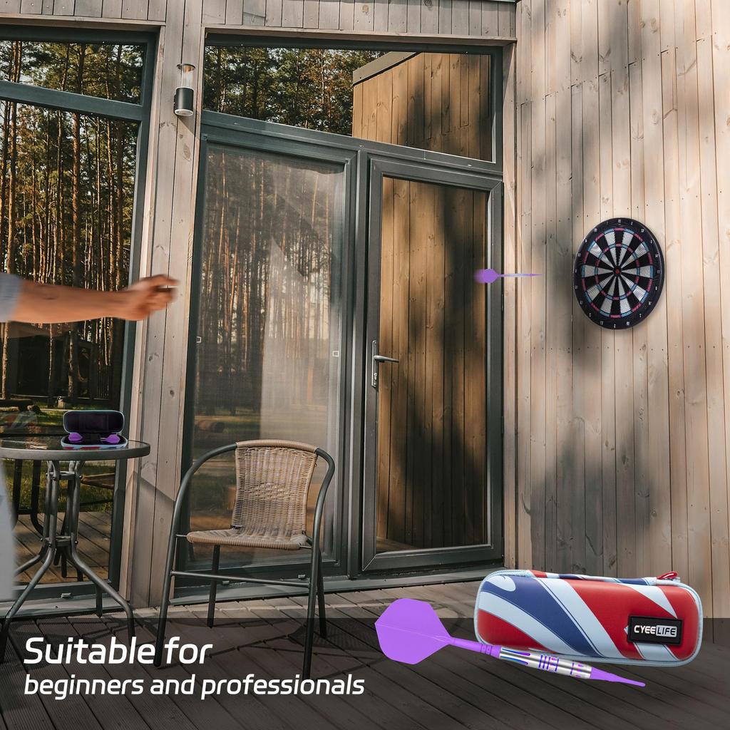 Дротики CyeeLife 3-точечные из вольфрамового сплава Pro 17 г с наконечником и мешочком для дротиков 90% Дротики,