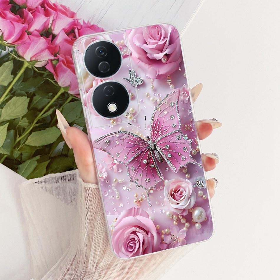 For Honor X7b CLK-LX2 2025 Cute Flower Butterfly Cat Painted Case For HonorX7b X 7B 4G 5G Soft Silicone TPU Phone Cases