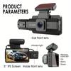 1080P HD HD Car DVR Driving Recorder Dual Lens Vehicle Wide Angle Dash Broad Camera Night Vision Dashboard Camera For Parking Monitoring Dash Cam