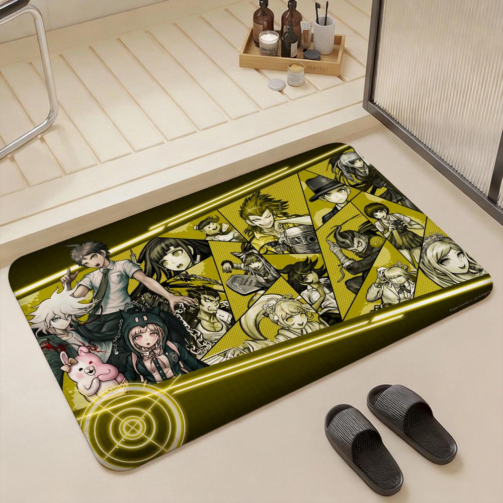 D Danganronpa Аниме Игра Коврик для пола Эко Фланелевый Коврик для двери Нескользящий Без запаха Внутренний Ковер для пола Мягкий Короткий Плюш Домашний Коврик