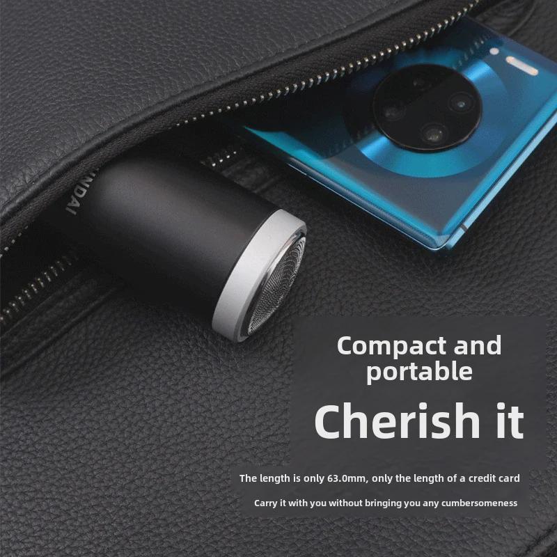 Hyundai Men's Mini Portable Electric Beard Shaver - Washable Travel Gift