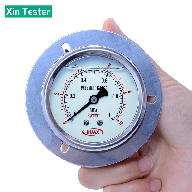 Xin Tester Axial Water Pressure gauge Thread G1/4 stainless steel Anti-Vibration Air Oil Hydraulic manometer 0-60Mpa
