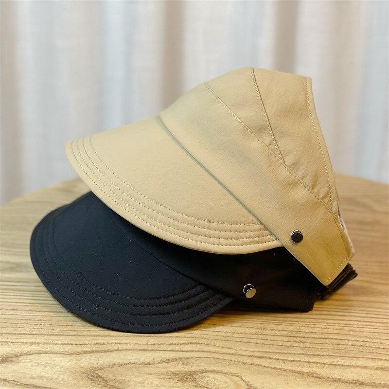Summer Empty Top Wide Hat Women Anti UV Sunscreen Bucket Sun Hat Female Sun Protection Outdoor Casual Beach Cap Fisherman Hat